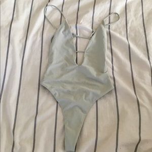 Mint green tobi one piece bathing suit